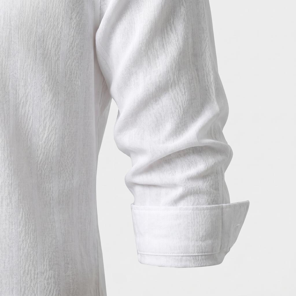 Men's Relaxed Linen Hooded Shirt with Drawstring