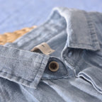 Men's Relaxed Linen Shirt with Rolled Cuffs