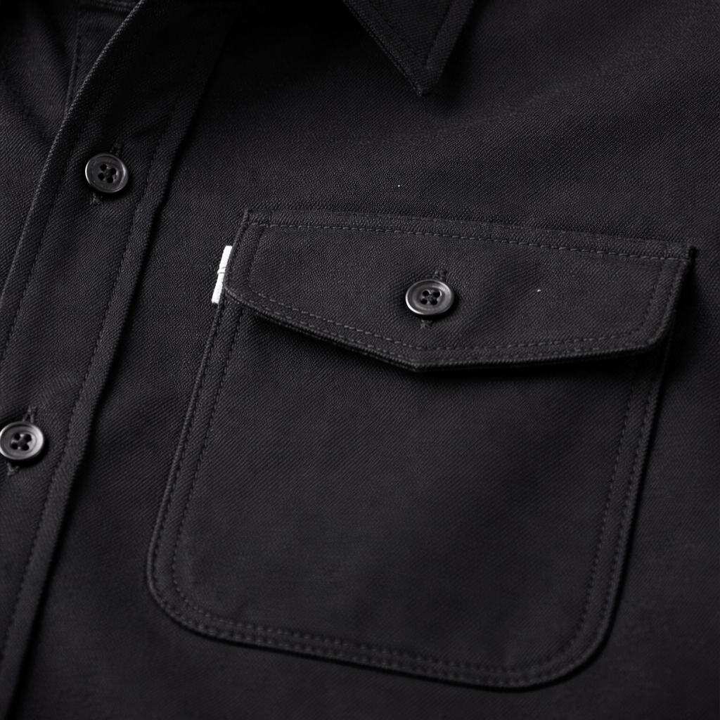 Men's Button-Up Overshirt with Chest Pocket