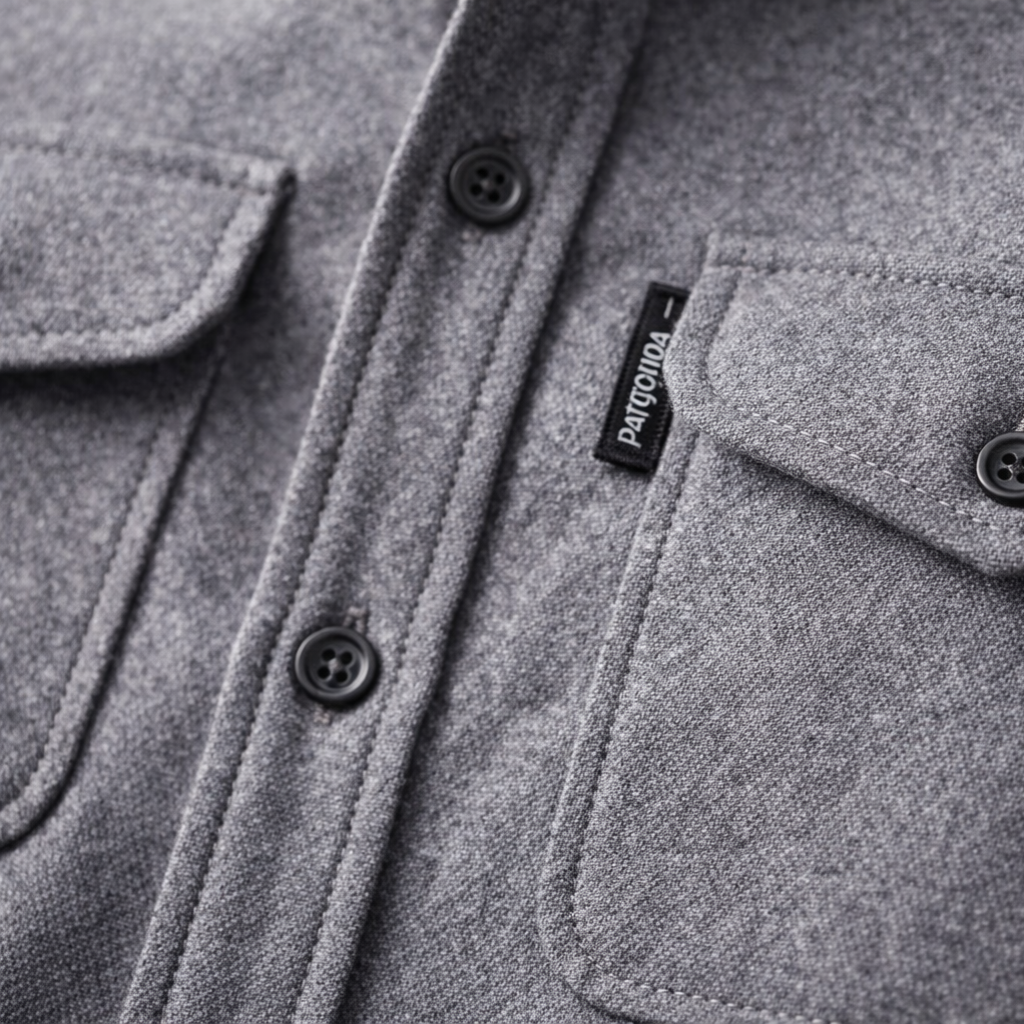 Men's Button-Up Overshirt with Chest Pocket