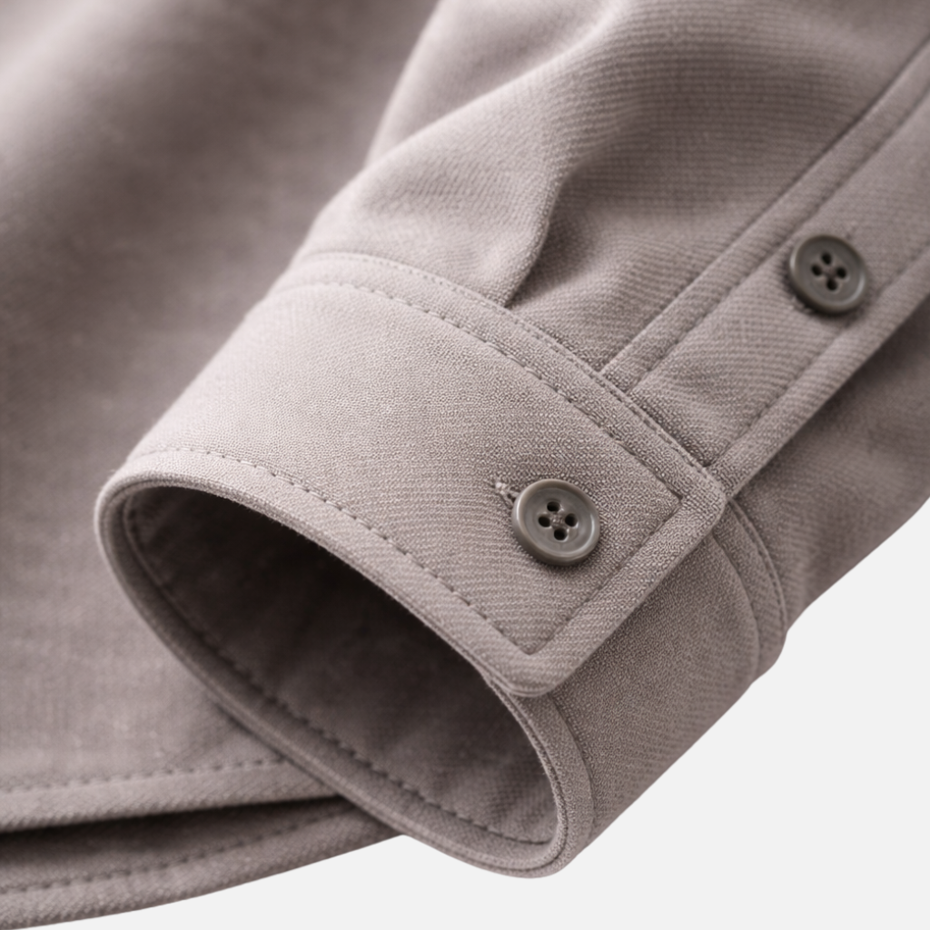 Men's Button-Up Overshirt with Chest Pocket