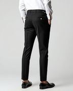 Men's Pleated-Front Dress Trousers with Belt Loops