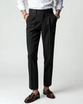 Men's Pleated-Front Dress Trousers with Belt Loops