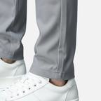 Men's Stretch Straight-Leg Trousers with Belt Loops