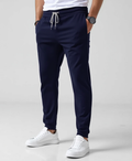 Men's Lightweight Slim-Fit Trousers with Drawstring Waist