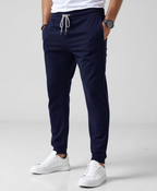 Men's Lightweight Slim-Fit Trousers with Drawstring Waist