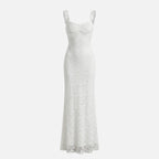 Women's Mermaid Lace Maxi Dress with Sweetheart Neckline