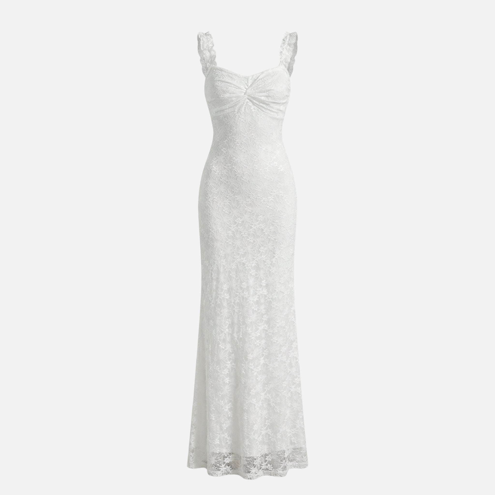 Women's Mermaid Lace Maxi Dress with Sweetheart Neckline