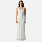 Women's Mermaid Lace Maxi Dress with Sweetheart Neckline