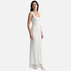 Women's Mermaid Lace Maxi Dress with Sweetheart Neckline