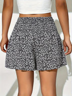 Women's Flowing Mini Skirt with Shirred Waistband