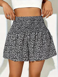 Women's Flowing Mini Skirt with Shirred Waistband