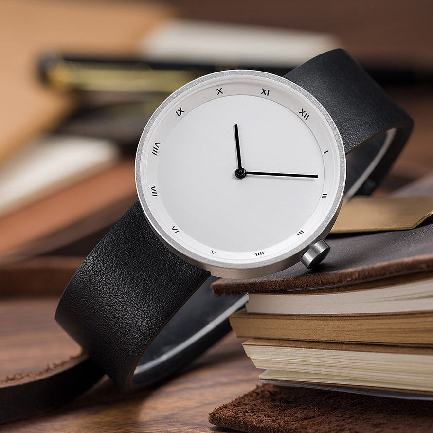 Men's Minimalist Roman-Numeral Watch with Alloy Case