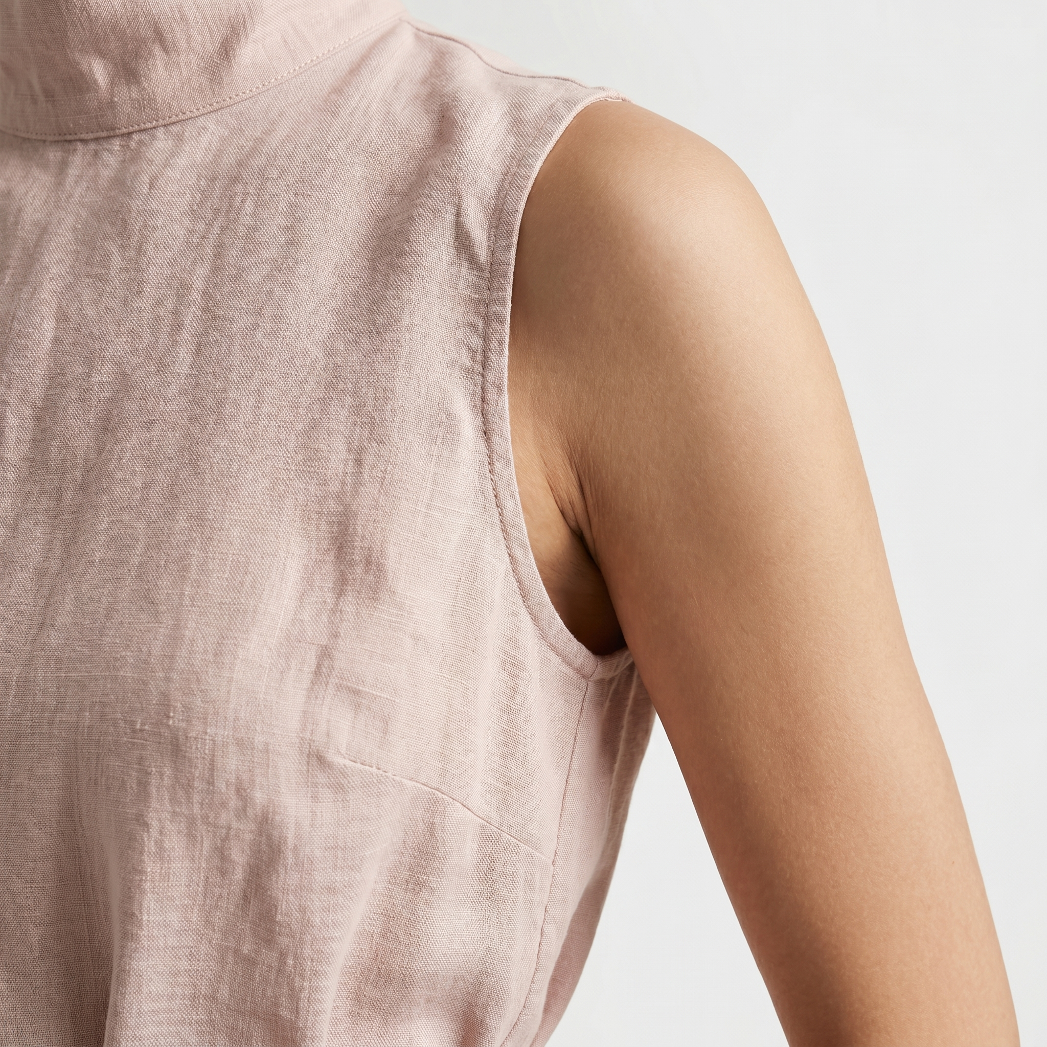 Women's Minimalist Linen Set with Wide-Leg Trousers