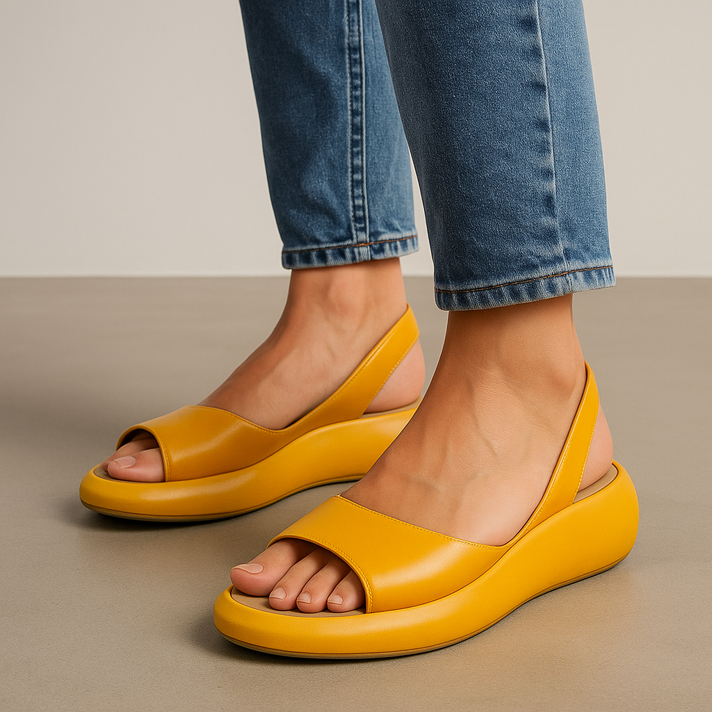 Women's Chunky Platform Sandals with Slingback Strap