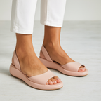 Women's Chunky Platform Sandals with Slingback Strap