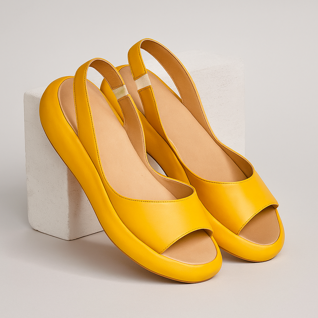 Women's Chunky Platform Sandals with Slingback Strap