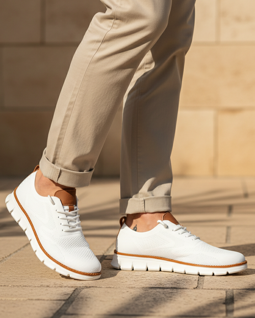 Men's Lace-Up Casual Sports Shoes with Traction Sole