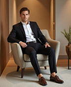 Men's Stretch Smart-Casual Pants with Ankle-Length Cut