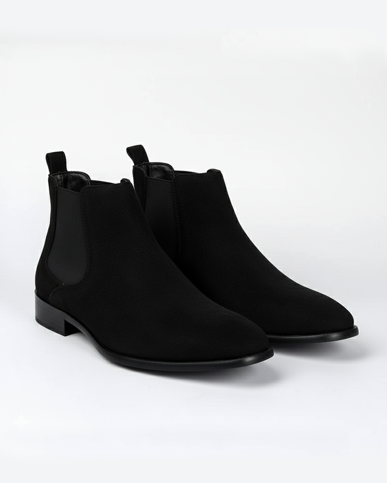 Men's Suede-Like Chelsea Boots with Elastic Side Panels