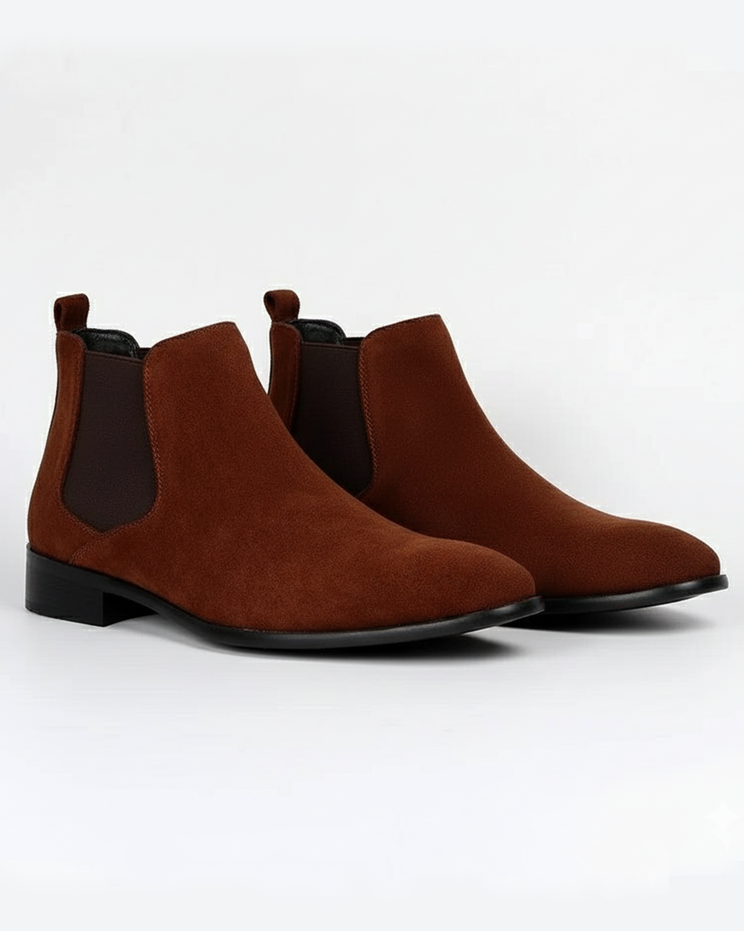 Men's Suede-Like Chelsea Boots with Elastic Side Panels