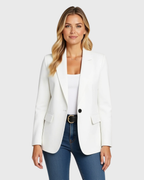 Women's Fitted Structured Blazer with Stretch Fabric