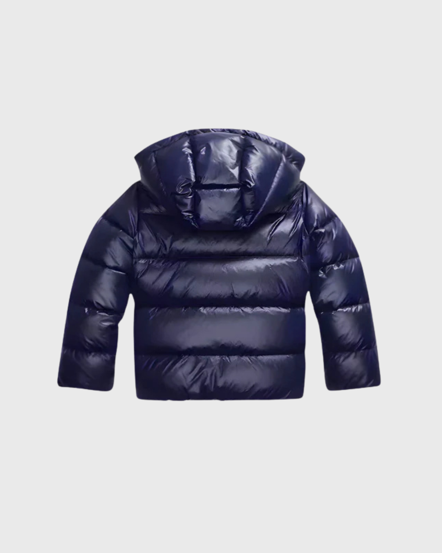 Women's Cropped Hooded Puffer Jacket with Shiny Quilted Finish