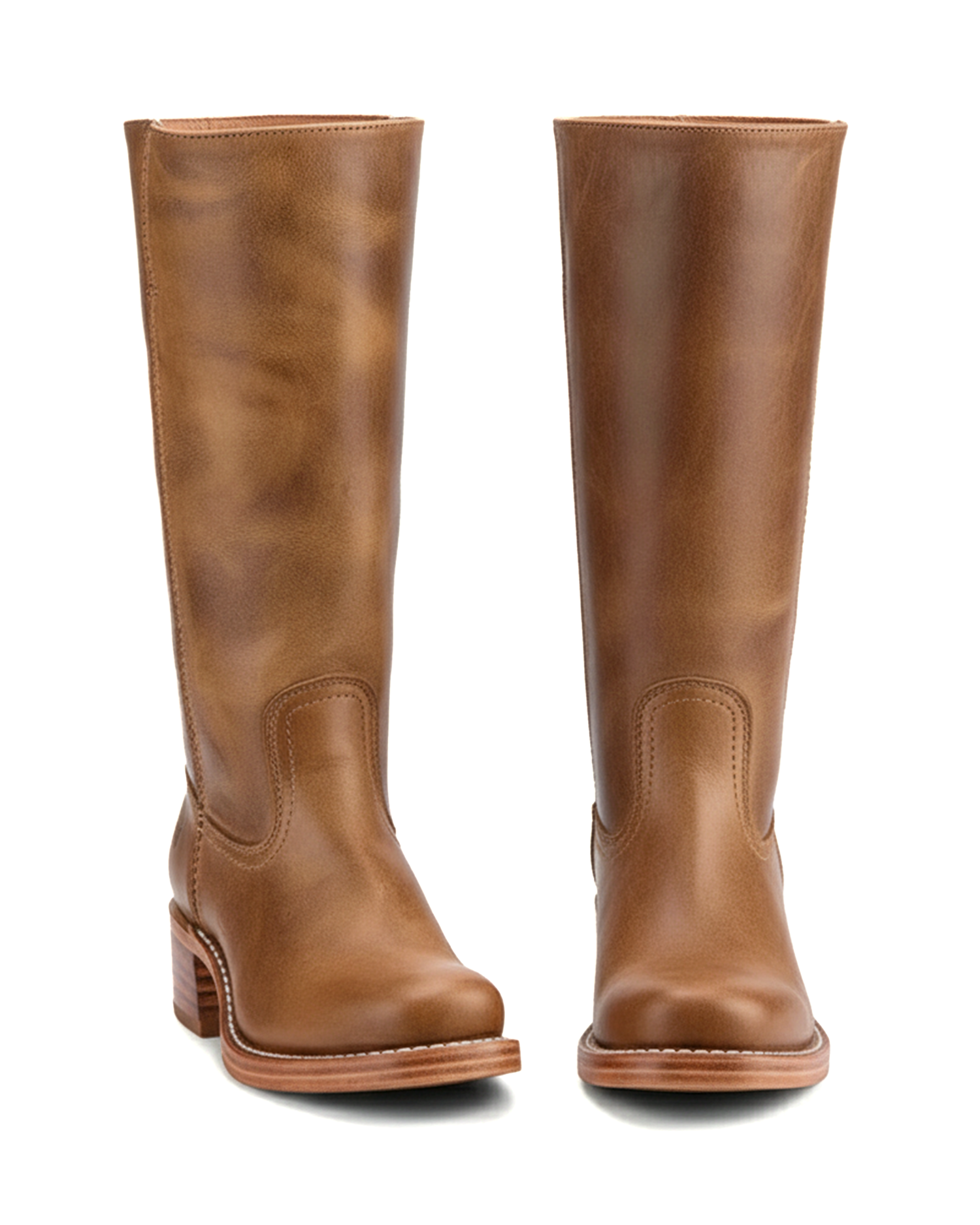 Women's Slim-Fit Knee-High Boots with Structured Sole