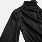 Women's Slim Maxi Dress with One-Shoulder Satin Finish