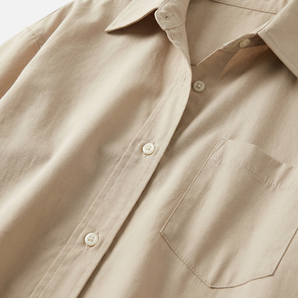 Women's Oversized Long Shirt with Spread Collar