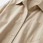 Women's Oversized Long Shirt with Spread Collar