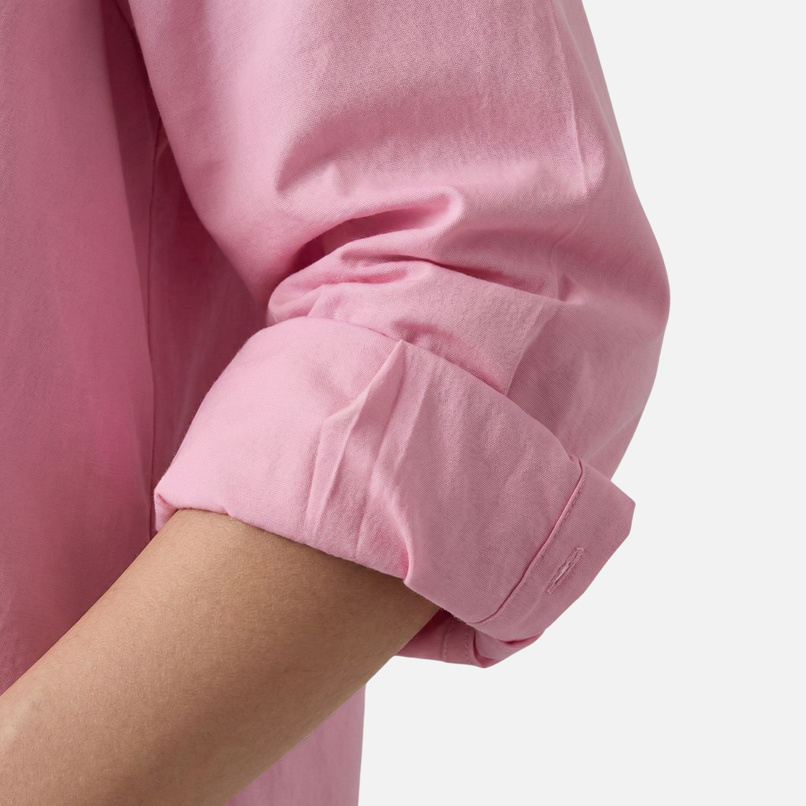 Women's Oversized Long Shirt with Spread Collar