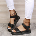 Women's Platform Sandals with Adjustable Buckle Strap