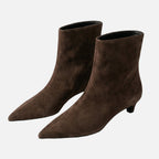 Women's Suede Ankle Boots with Pointed Toe