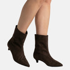 Women's Suede Ankle Boots with Pointed Toe