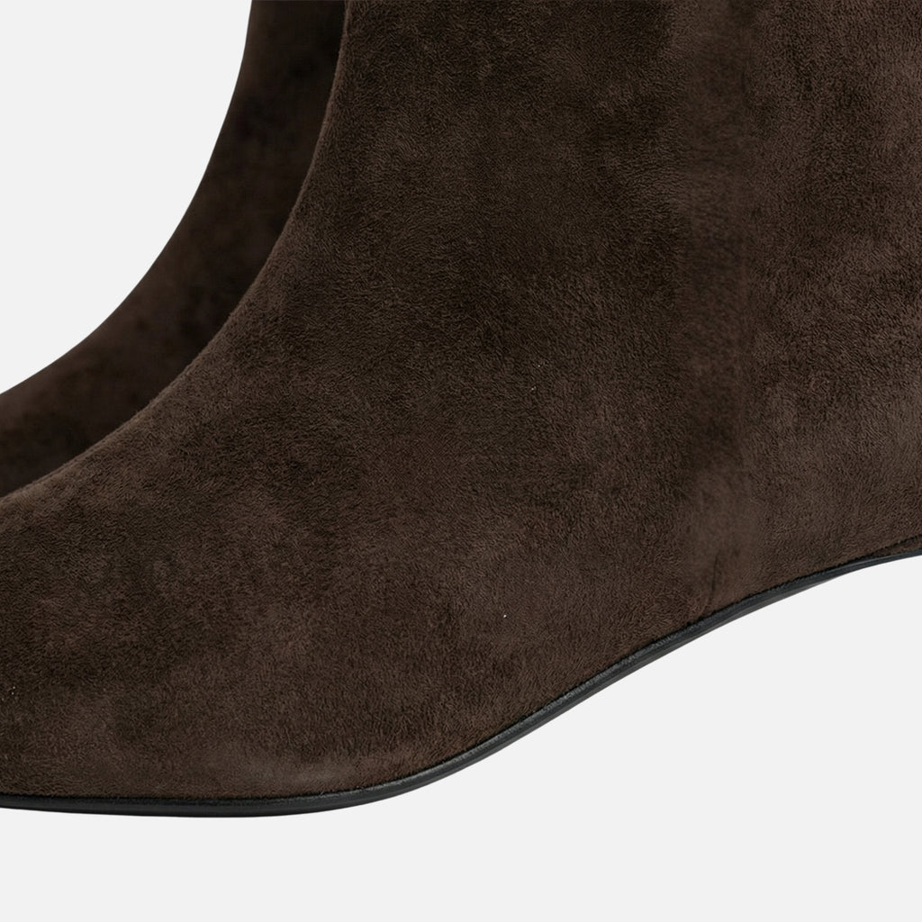Women's Suede Ankle Boots with Pointed Toe