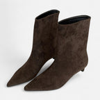 Women's Suede Ankle Boots with Pointed Toe