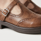 Women's Brogue Mary Jane Shoes with Chunky Sole