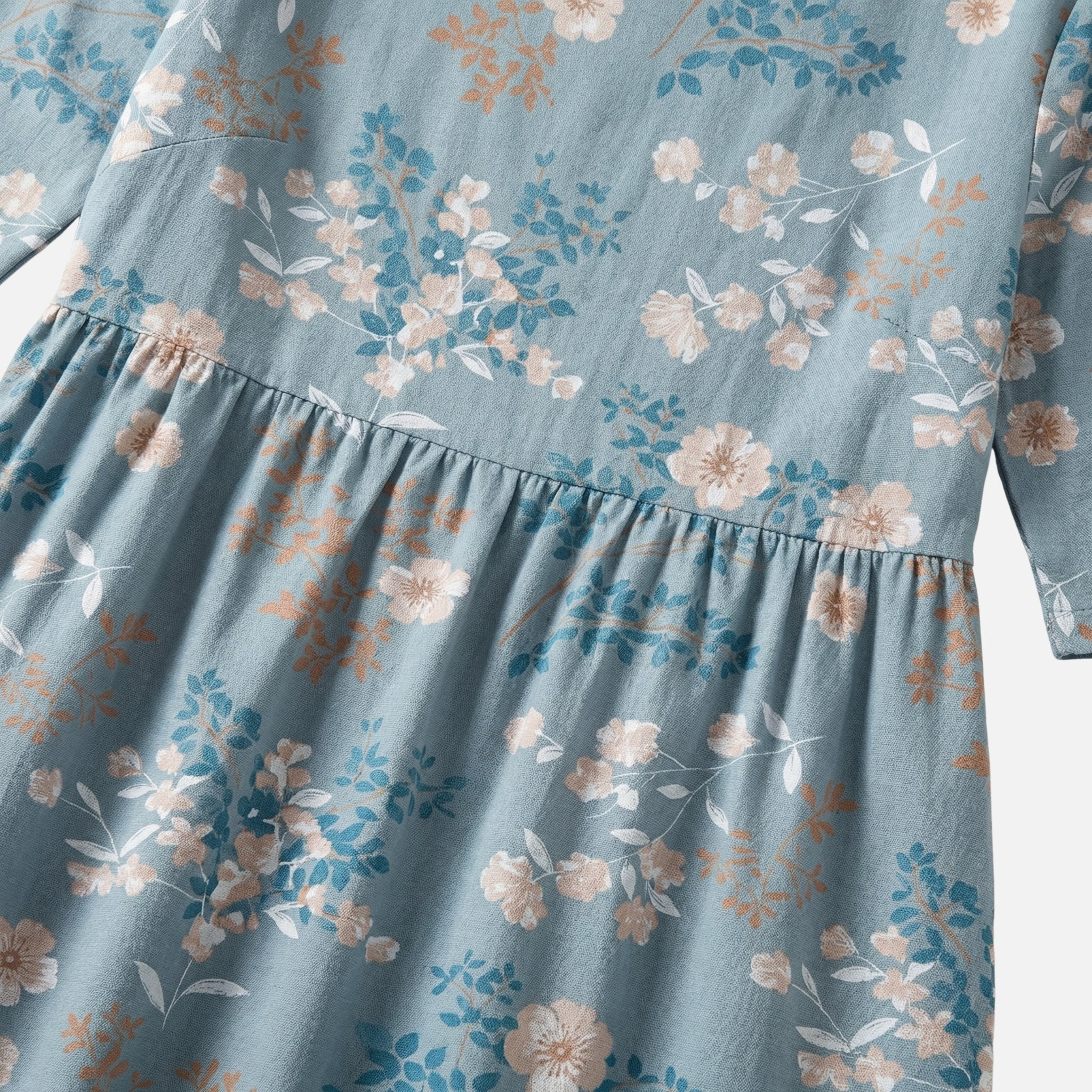 Women's Cotton Maxi Dress with Gathered Waist