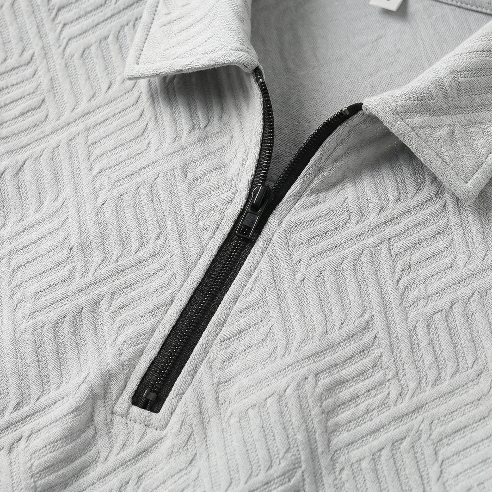 Men's Relaxed Knit Set with Half-Zip Polo