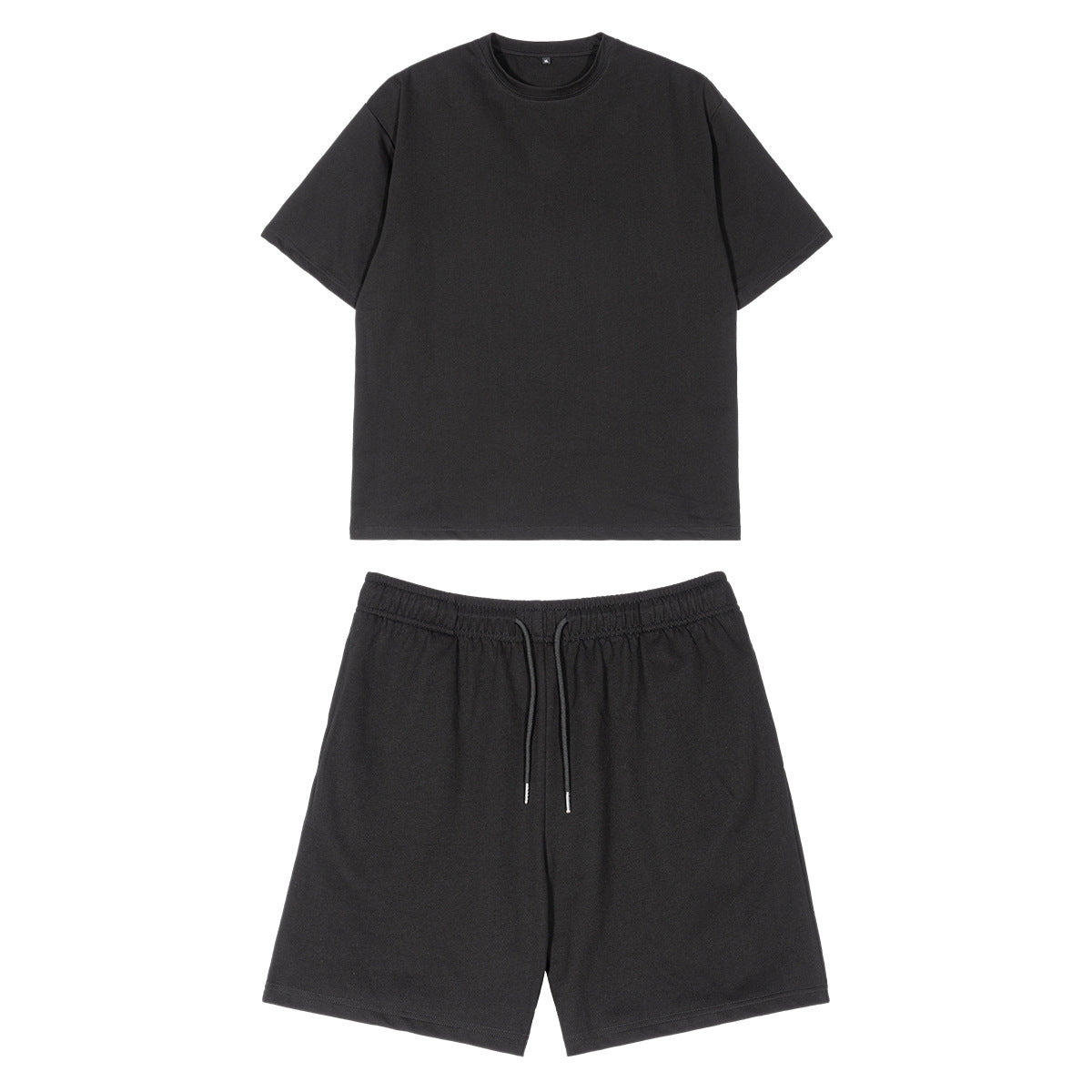 Men's Relaxed Knit Two-Piece Set with Drawstring Shorts
