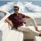 Men's Relaxed Linen Set with Drawstring Waist Trousers