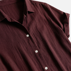 Men's Relaxed Linen Set with Drawstring Waist Trousers