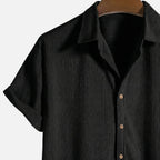Men's Relaxed Ribbed Set with Drawstring Shorts