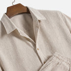 Men's Relaxed Ribbed Set with Drawstring Shorts