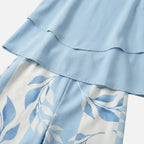 Women's Relaxed Two-Piece Set with Wide-Leg Pants