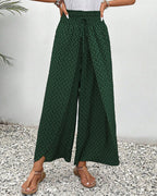 Women's Relaxed Wide-Leg Pants with Geometric Print