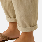 Women's Relaxed Linen Summer Pants with Elastic Waistband