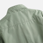 Men's Ribbed-Trim Bomber Jacket with Front Zipper