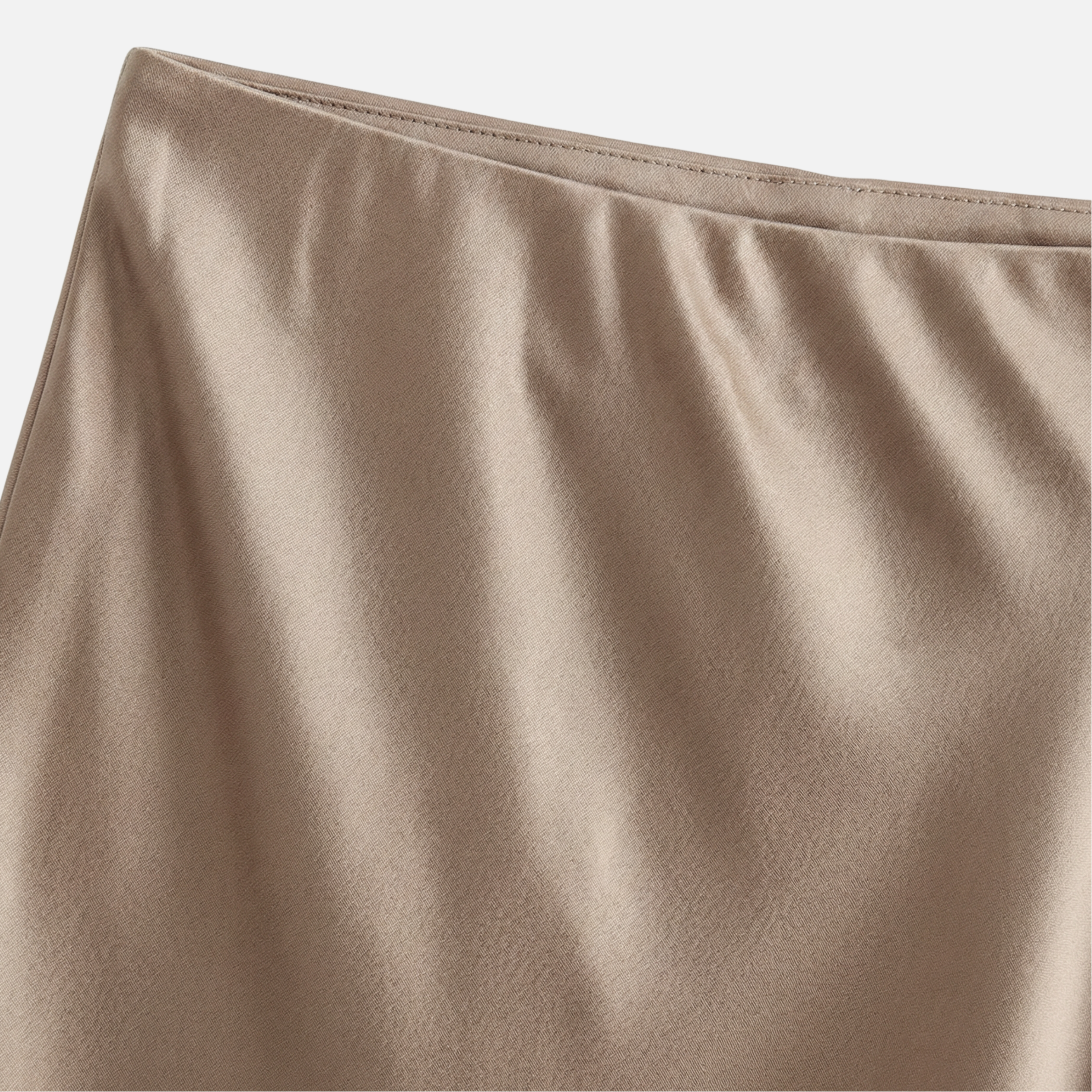 Women's High-Waist Satin Midi Skirt